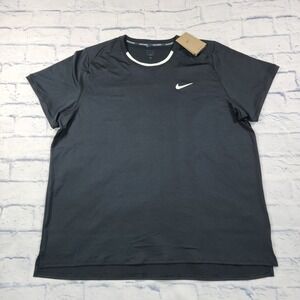 Nike Court MENS XXL Advantage Dri Fit Tennis Jersey Shirt Top Black FD5320-011